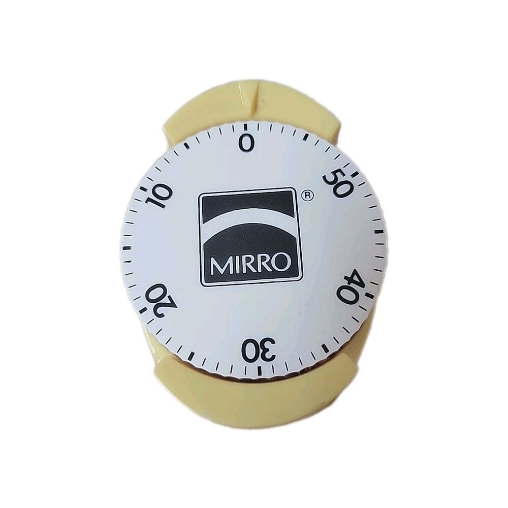 Vintage MIRRO Harvest Gold Kitchen 60 Minute Timer Mid Century Retro Works Great